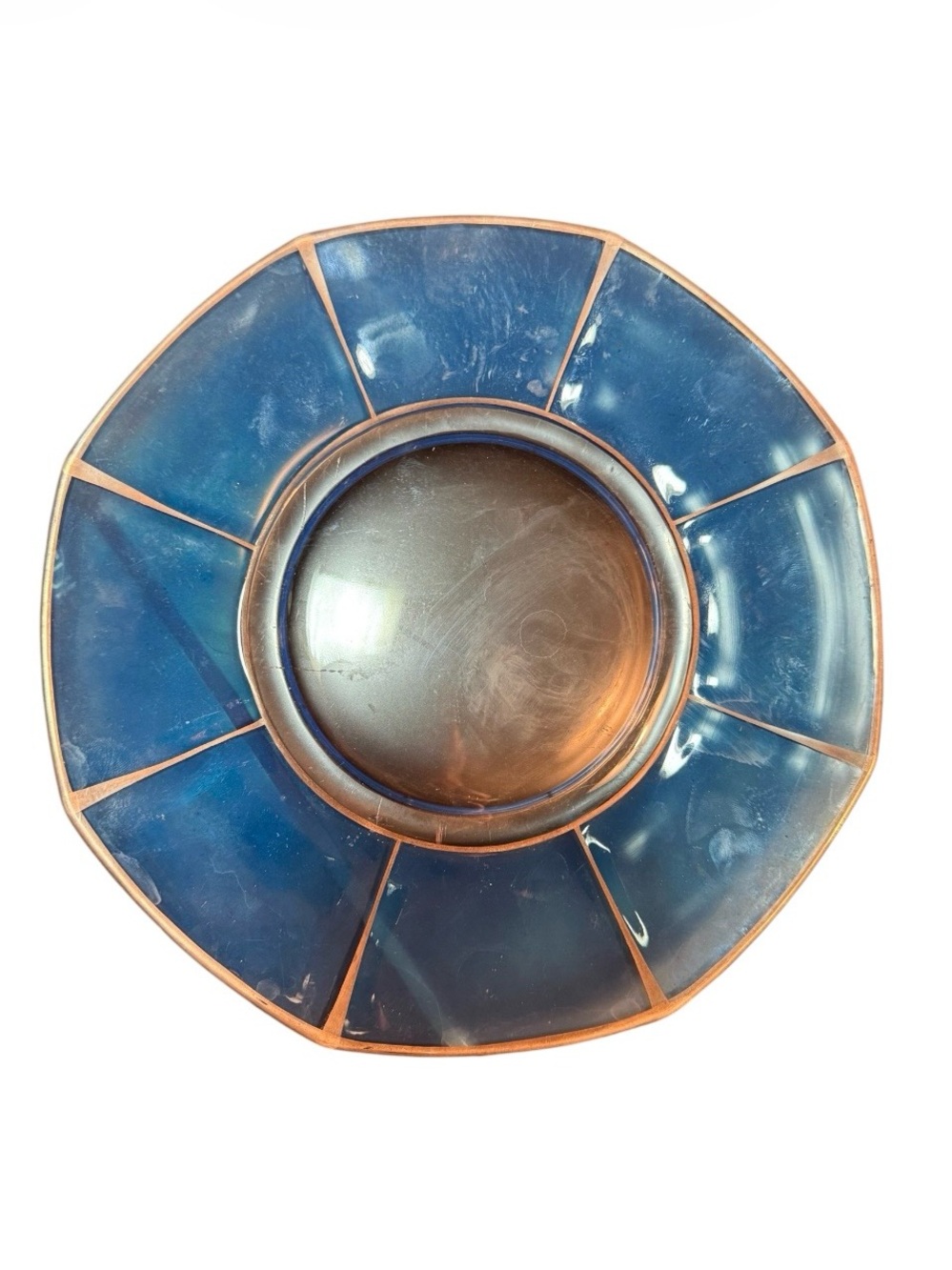 Vintage ~ 1950s ~ Blue ~ Collectible Plate ~ Glassware ~ Decorative ~ Display